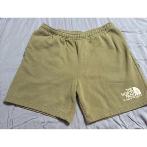 The North Face Fleece Sweat Shorts | Olive Green Coordinate Logo Size Large